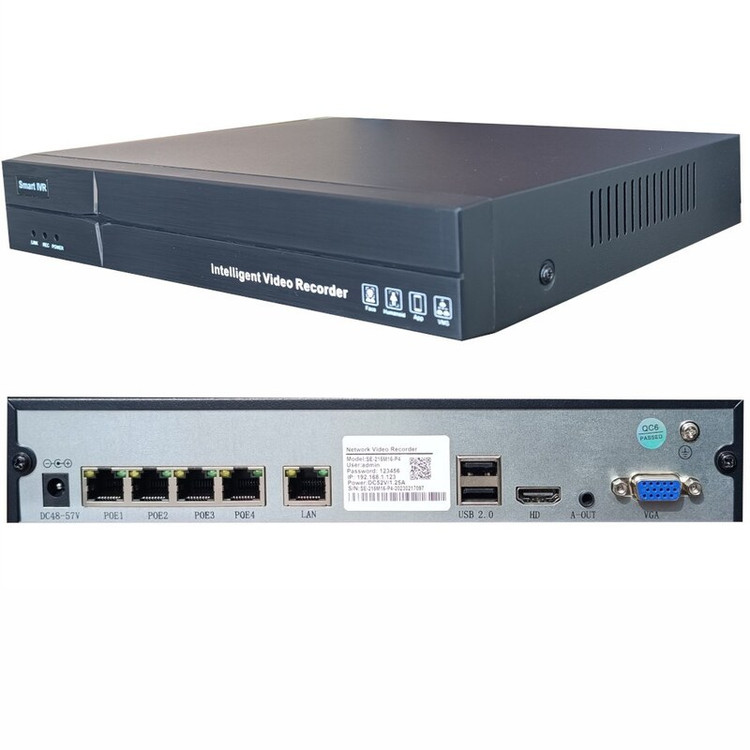 دستگاه NVR شانزده کانال 4K سیکومیت SecuMate مدل SE-215M16-P4 با 4 پورت PoE